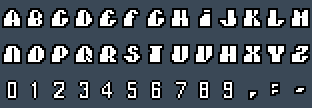 Alcatraz Tony Font 1: A to Z and 0 to 9 as they appear on the OSD