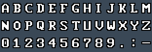 AMI EGA 9x14: A to Z and 0 to 9 as they appear on the OSD