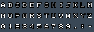 ApricotPortable: A to Z and 0 to 9 as they appear on the OSD
