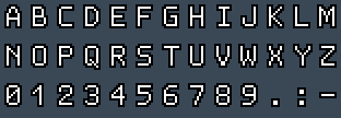 ApricotXenC: A to Z and 0 to 9 as they appear on the OSD