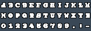 Arabian Magic Font1: A to Z and 0 to 9 as they appear on the OSD