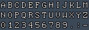 CompaqThin 8x16: A to Z and 0 to 9 as they appear on the OSD
