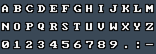 DG One: A to Z and 0 to 9 as they appear on the OSD