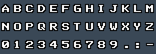 EagleSpCGA Alt1: A to Z and 0 to 9 as they appear on the OSD