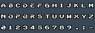 EagleSpCGA Alt2: A to Z and 0 to 9 as they appear on the OSD