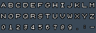 Cursive1: A to Z and 0 to 9 as they appear on the OSD