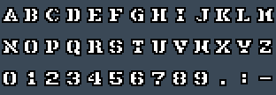 SaikyoStencil: A to Z and 0 to 9 as they appear on the OSD