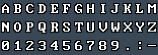 IBM EGA 9x14: A to Z and 0 to 9 as they appear on the OSD
