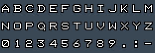 Kaypro2K G: A to Z and 0 to 9 as they appear on the OSD