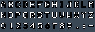 Robotron A7100: A to Z and 0 to 9 as they appear on the OSD