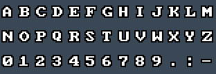 SeequaCm: A to Z and 0 to 9 as they appear on the OSD