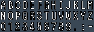 ToshibaT300 8x16: A to Z and 0 to 9 as they appear on the OSD