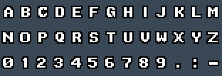 TridentEarly 8x8: A to Z and 0 to 9 as they appear on the OSD