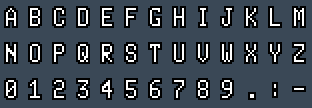 TsengEVA 132 6x14: A to Z and 0 to 9 as they appear on the OSD