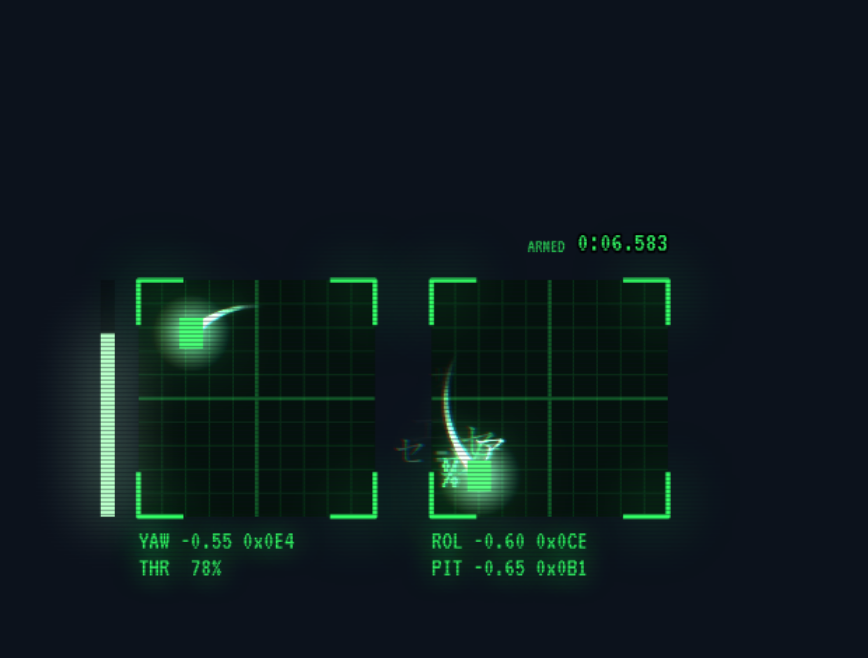 Stick overlay in the Hacker style